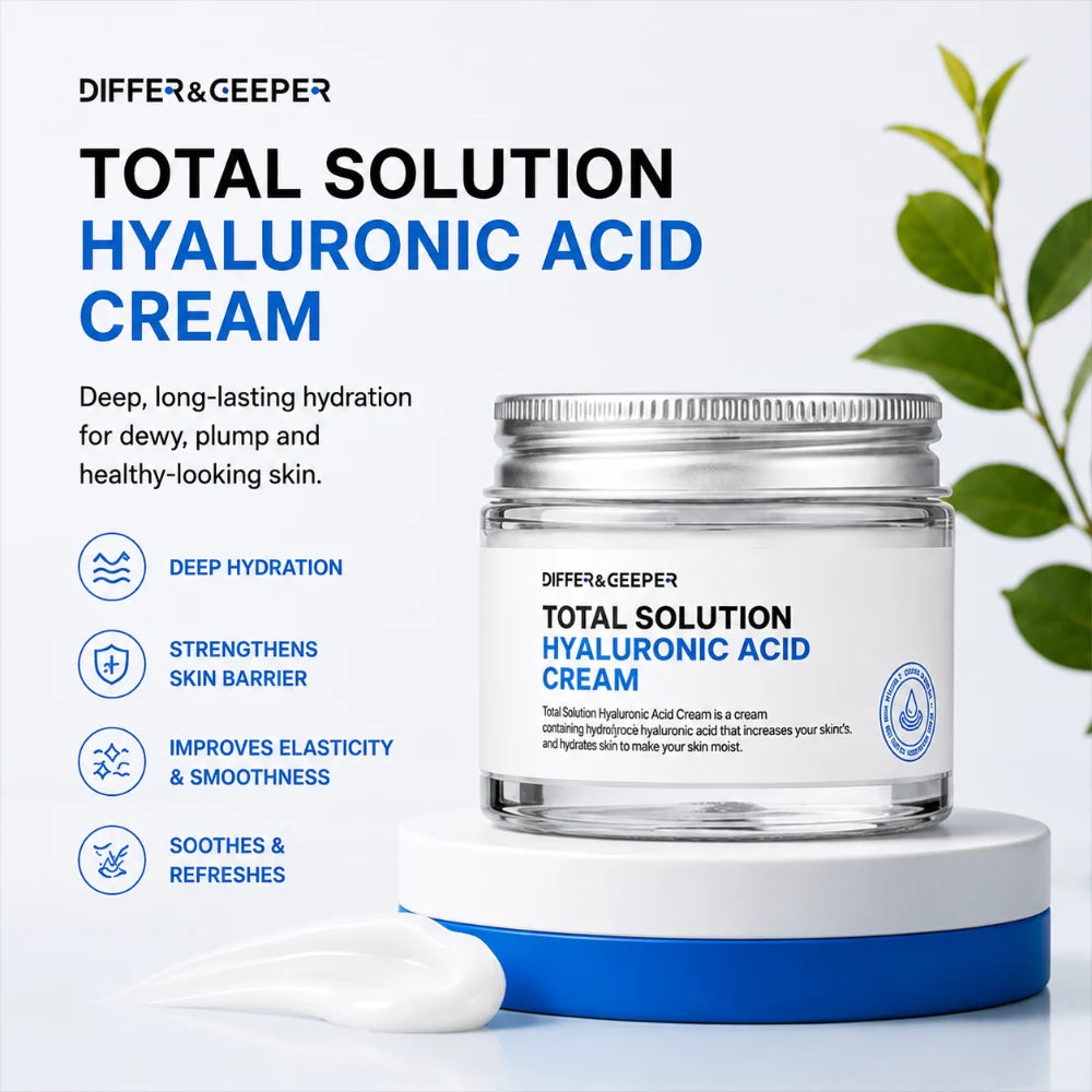 DIFFER&DEEPER Total Solution Hyaluronic Acid Cream (70g)