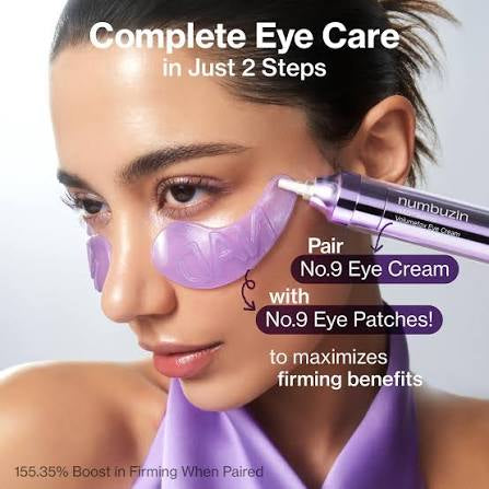numbuzin No.9 NAD+ Retinol Crema de ojos, Suero de ojos desinflamante y reafirmante para ojeras, arrugas y líneas finas, Péptidos y Niacinamida para brillo y luminosidad debajo de los ojos, Rellenos