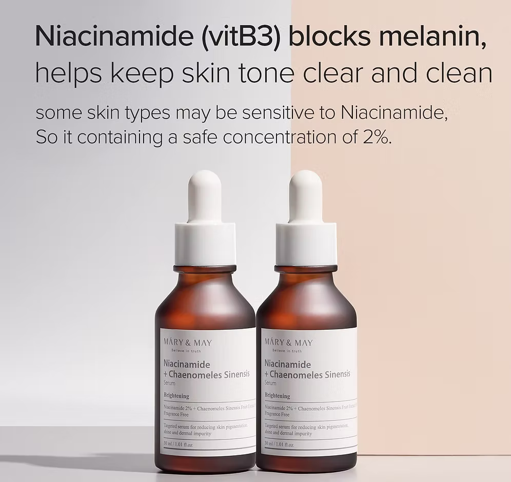 Suero Niacinamide + Chaenomeles Sinensis de Mary&May