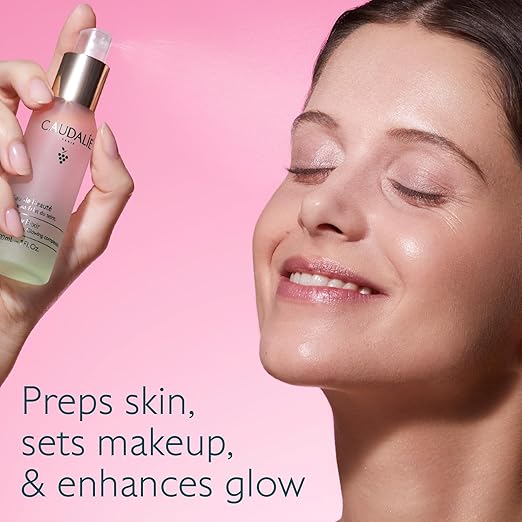 Caudalie Beauty Elixir Face Mist: Tónico que aprieta los poros + reduce la opacidad + establece maquillaje, 30 ml