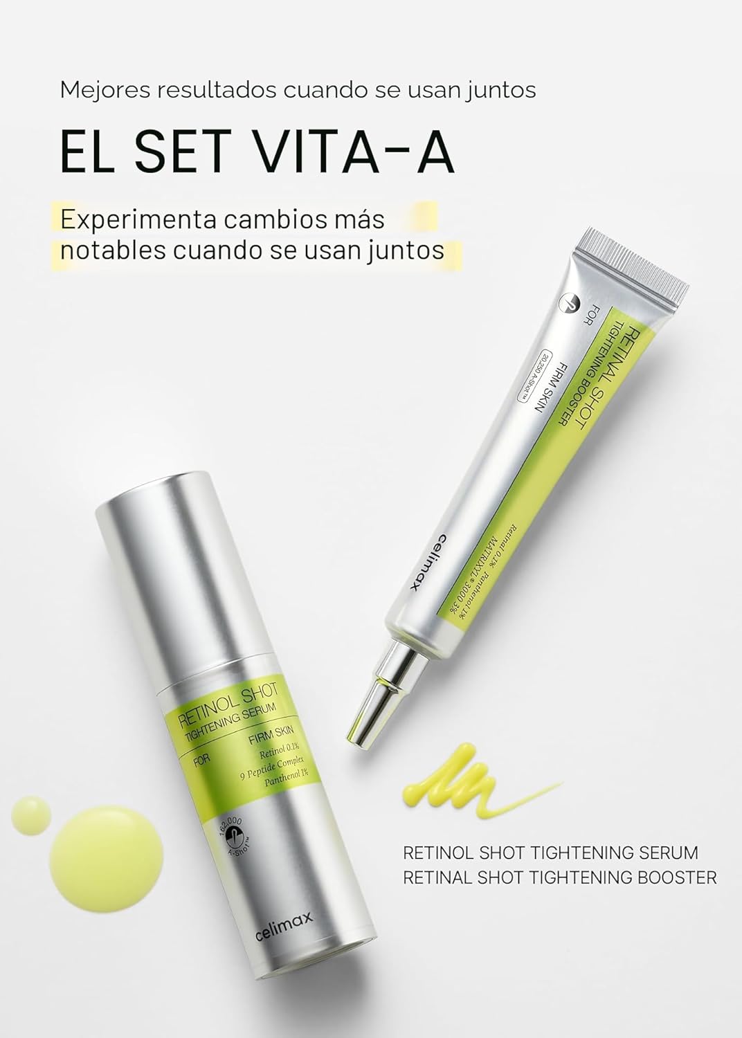 celimax The Vita A Retinol Shot Suero Tensor | con retinol puro de vitamina A, péptido, minimizador de poros, arrugas y líneas finas, piel más firme, antienvejecimiento, suavizado de la piel 30ml