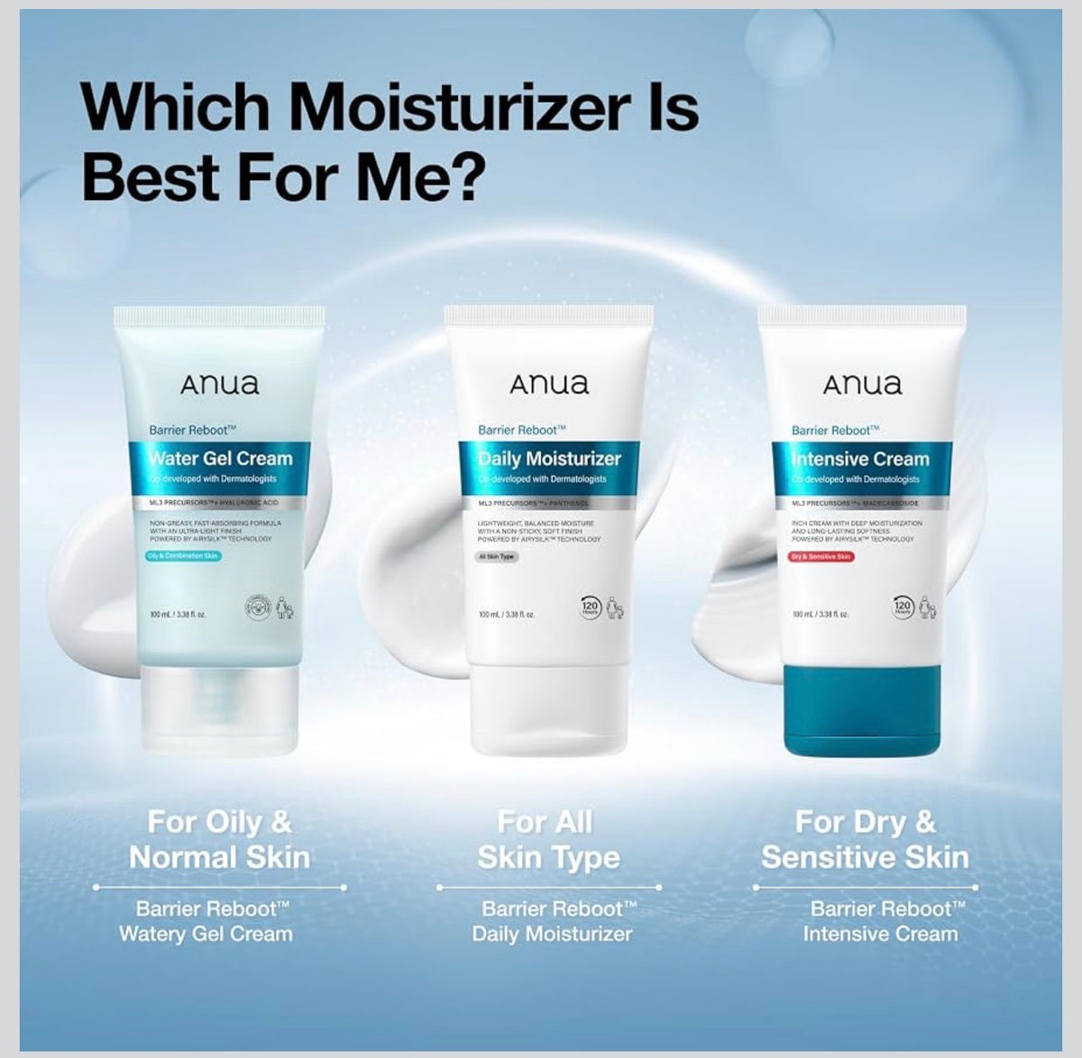 ANUA Barrier Reboot Crema intensiva, rica hidratante facial con madecassósido y pantenol, crema de cuidado de barrera cutánea para piel seca y sensible, cuidado de la piel coreano