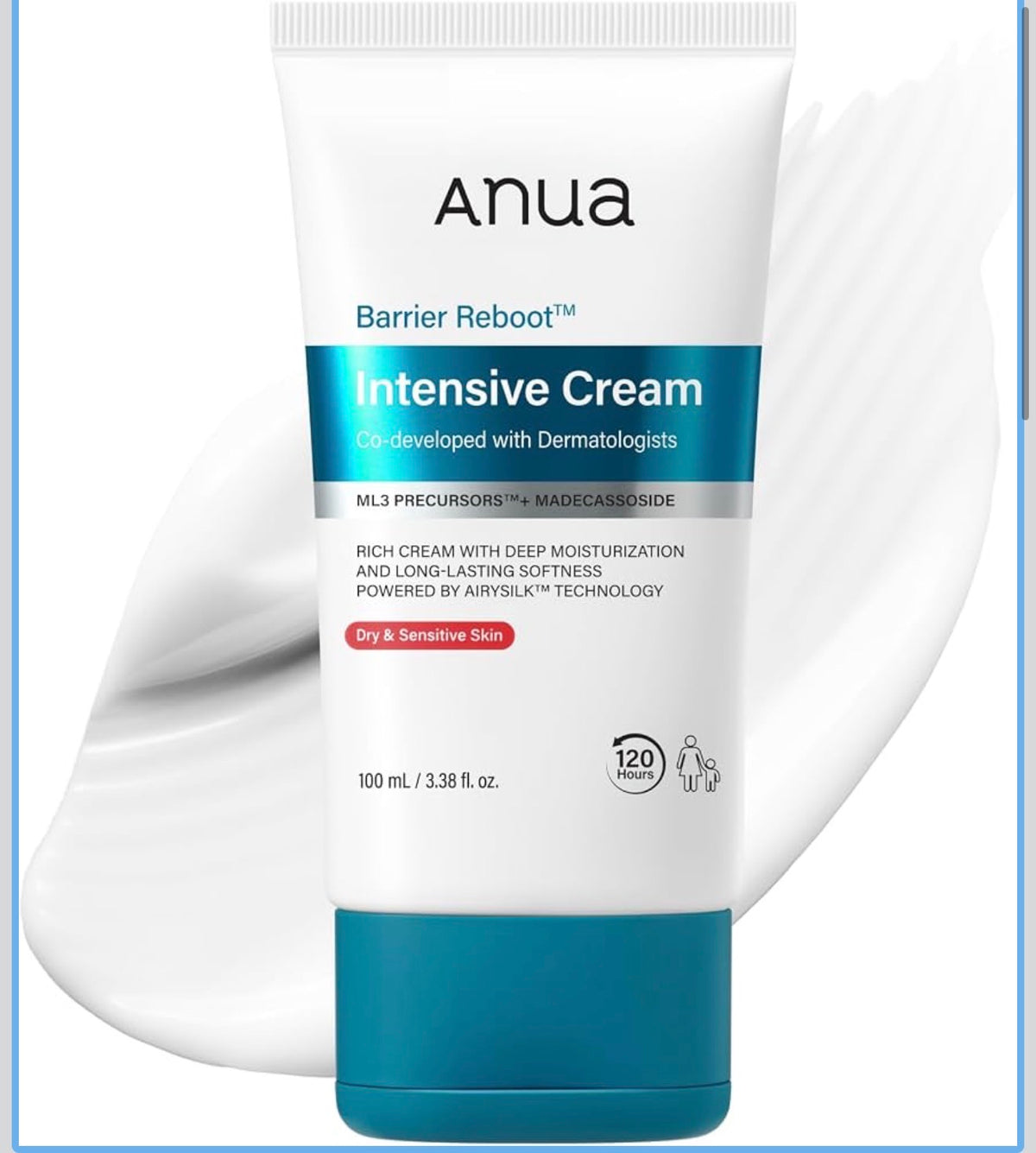 ANUA Barrier Reboot Crema intensiva, rica hidratante facial con madecassósido y pantenol, crema de cuidado de barrera cutánea para piel seca y sensible, cuidado de la piel coreano