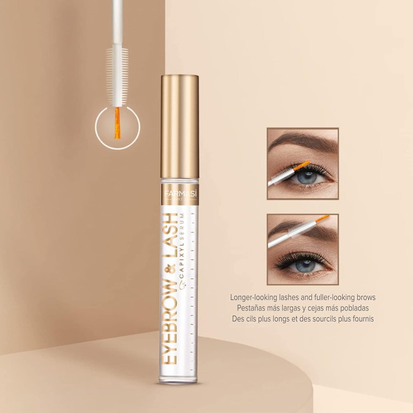 Suero para cejas y pestañas, suero avanzado para pestañas para aumentar las pestañas y cejas más gruesas, más largas, más saludables y fuertes, efecto nutritivo en cejas y raíces de pestañas