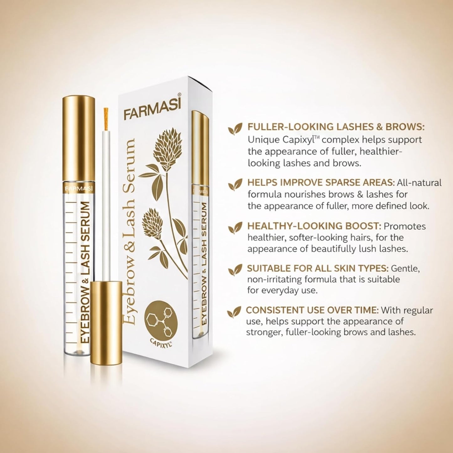 Suero para cejas y pestañas, suero avanzado para pestañas para aumentar las pestañas y cejas más gruesas, más largas, más saludables y fuertes, efecto nutritivo en cejas y raíces de pestañas