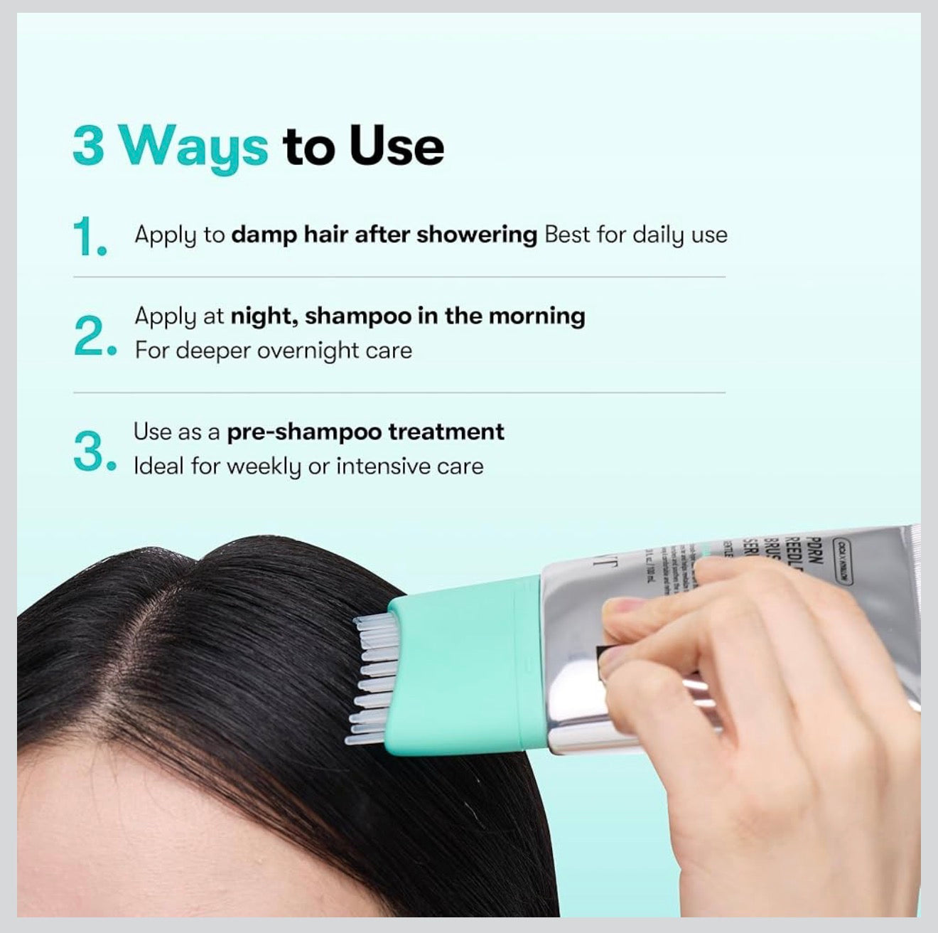 VT COSMETICS PDRN Reedle Shot Brush - Suero para el cabello, refrescante y refrescante para el cuidado del cuero cabelludo con PDRN vegano, complejo de cafeína y especias, solución ligera y no grasa para el cuero cabelludo, 3.38 onzas líquidas / 3.4 fl oz