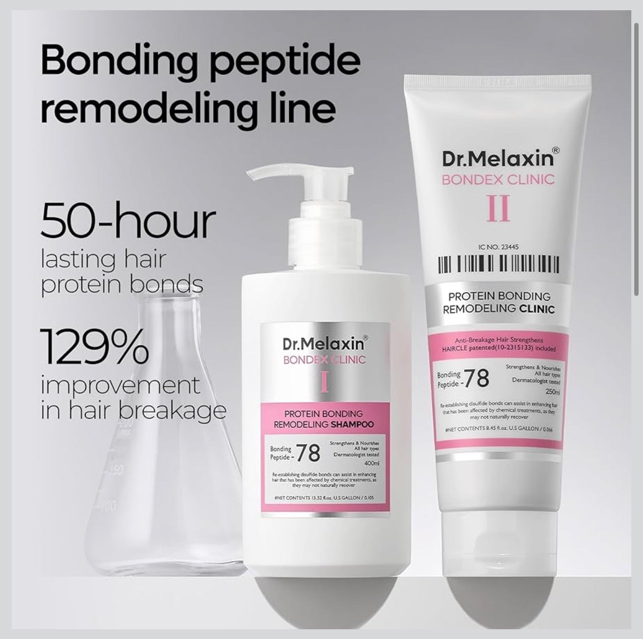Dr.Melaxin Bondex Champú remodelador de proteínas con aceite de argán | Fortalecimiento de queratina y péptidos Bonder | Reparación del cabello | 13.52 onzas líquidas