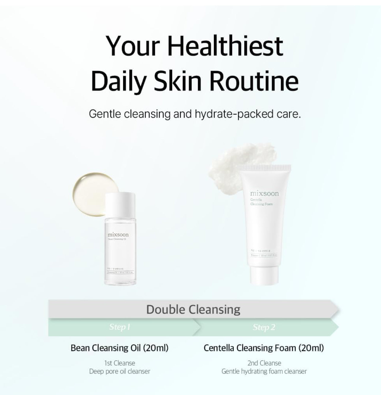 mixsoon Pure Glow Essentials - Juego de 5 pasos para el cuidado de la piel, suave e hidratante, para todo tipo de piel, 5 artículos de vidrio coreano para el cuidado de la piel, 29.57 onzas líquidas