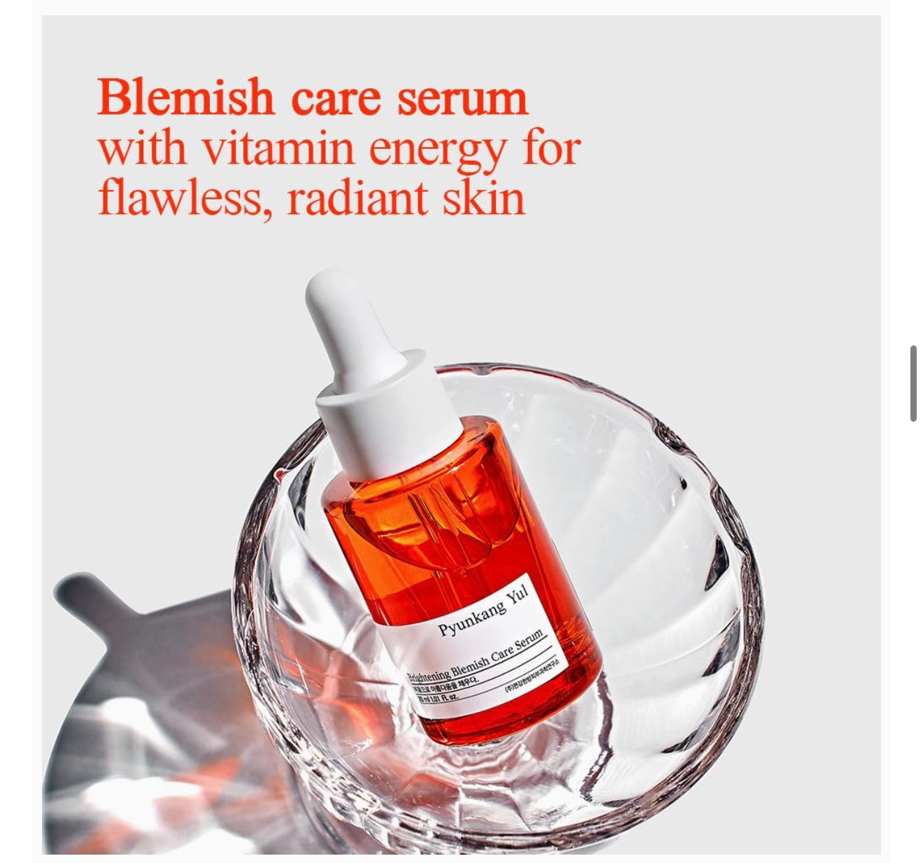 Pyunkang Yul PKY - Suero Radiance Vita, 1 onza líquida, suero hidratante para piel seca con ácido hialurónico, niacinamida, pantenol, extracto de perla, cuidado hidratante y de elasticidad las 24 horas, EWG Green