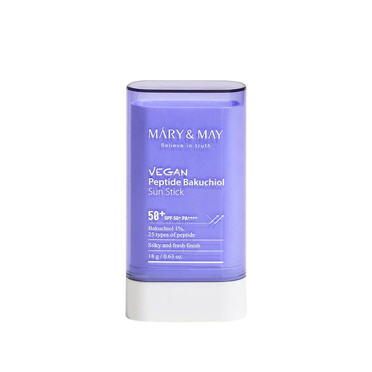 Mary and may SPF stick,Bloqueador Vegan Peptide Bakuchiol Sun Stick de Mary&May
