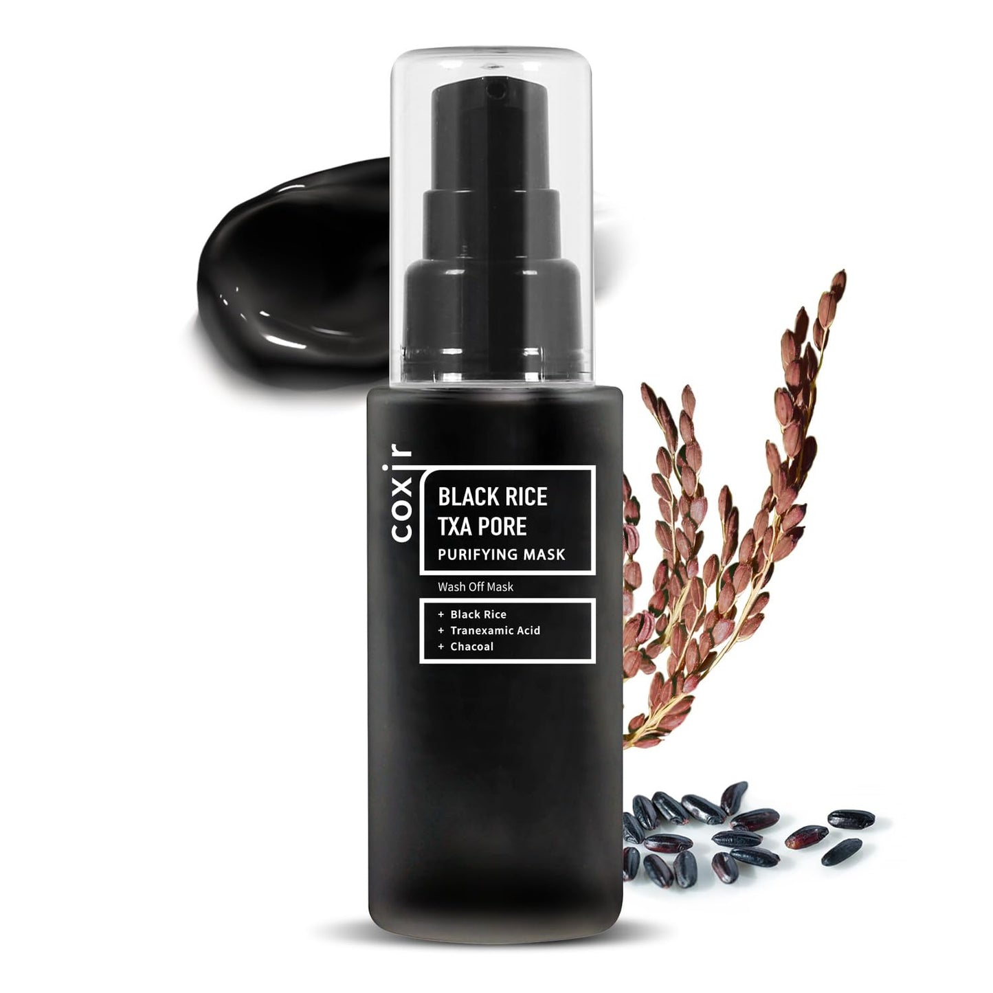 BLACK RICE TXA PORE PURIFYING MASK [50ml/1.69 fl.oz] lPore Cleansing Mask Korean skin care | Paraben Free, Cruelty Free