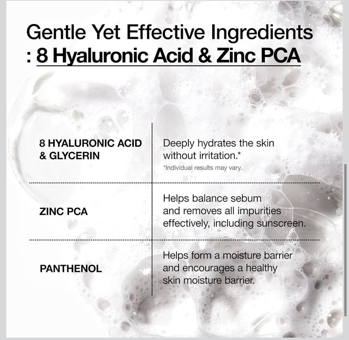 Anua - Limpiador facial hidratante de espuma suave, ácido hialurónico, glicerina, zinc, pantenol, lavado facial coreano para pieles secas, para doble limpieza, cuidado de la piel coreano (150ml/5.07fl