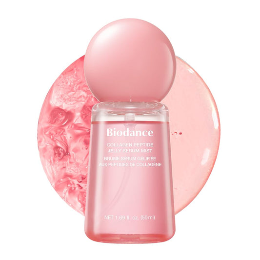 BIODANCE Spray facial hidratante de péptidos de colágeno, spray facial antienvejecimiento, hidrogel pulverizable, artículos esenciales de viaje y regalos de cuidado personal para mujeres, cuidado de la piel coreano | 1.69 onzas líquidas