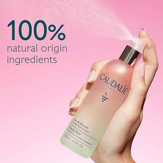 Caudalie Beauty Elixir Face Mist: Tónico que aprieta los poros + reduce la opacidad + establece maquillaje, 30 ml