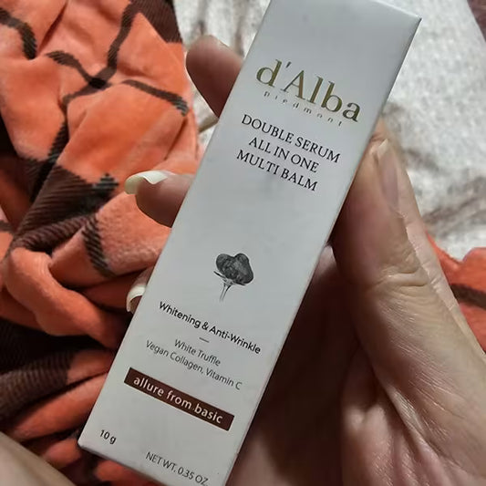 d'alba Piedmont Bálsamo múltiple todo en uno de trufa blanca italiana, cuidado de la piel vegano con vitamina C y colágeno vegano, 3 en 1 antiarrugas, tratamiento ocular, removedor de manchas oscuras