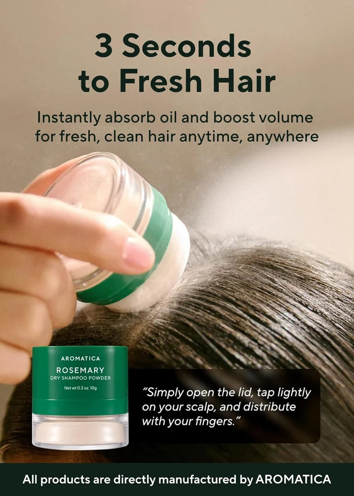 Rosemary Dry Shampoo Powder 10 gramos