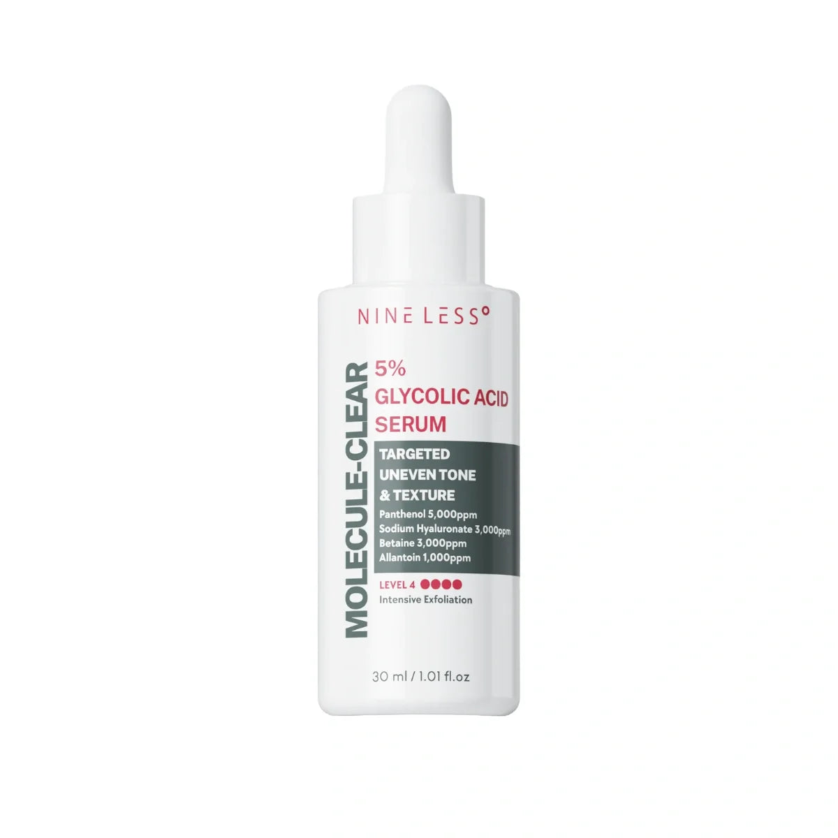 Sérum de Ácido Glicólico NINELESS Molecule Clear – AHA+BHA 5% 30ml