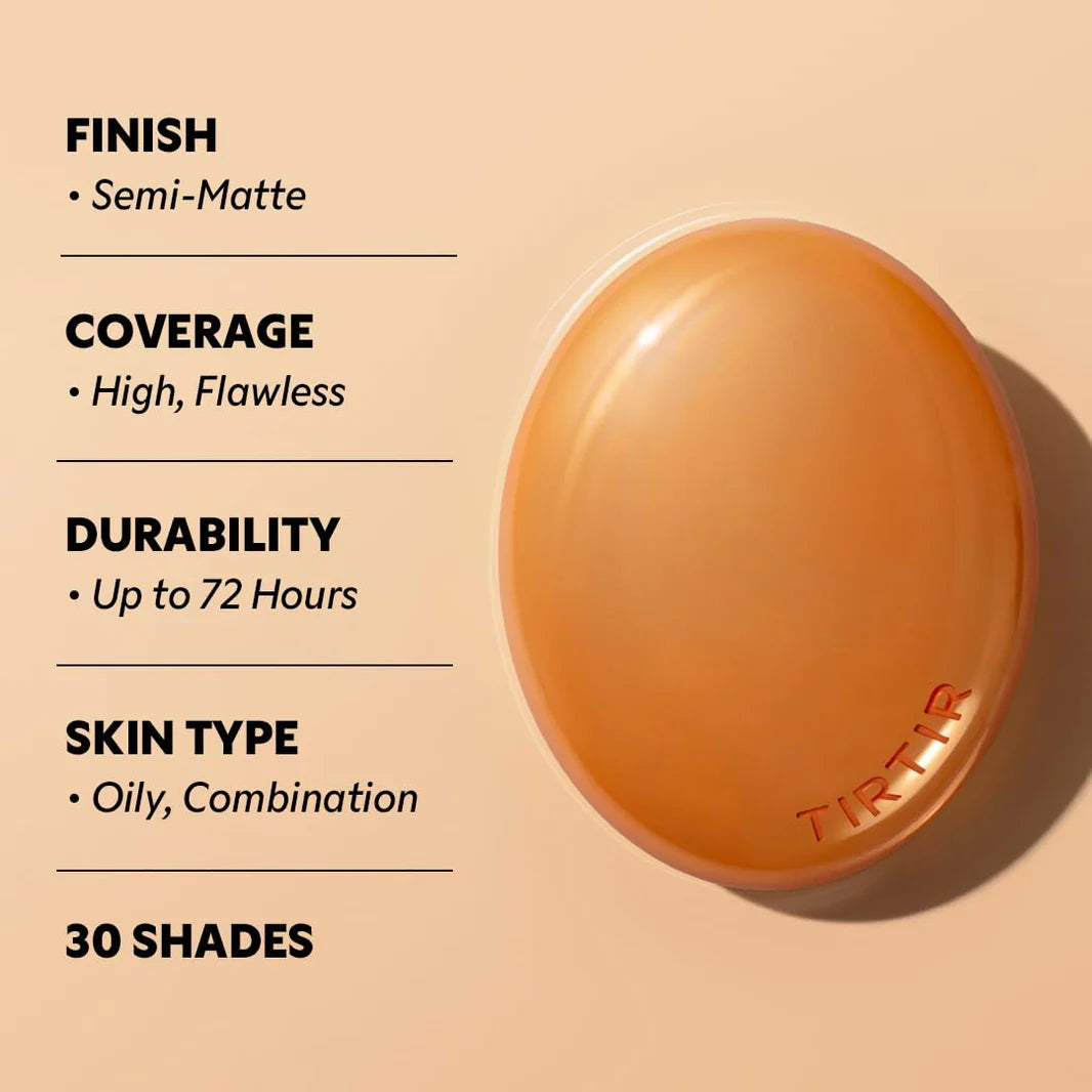 Tirtir Mask Fit Ai Filter Cushion Foundation Acabado semimate Hasta 72 h cobertura media