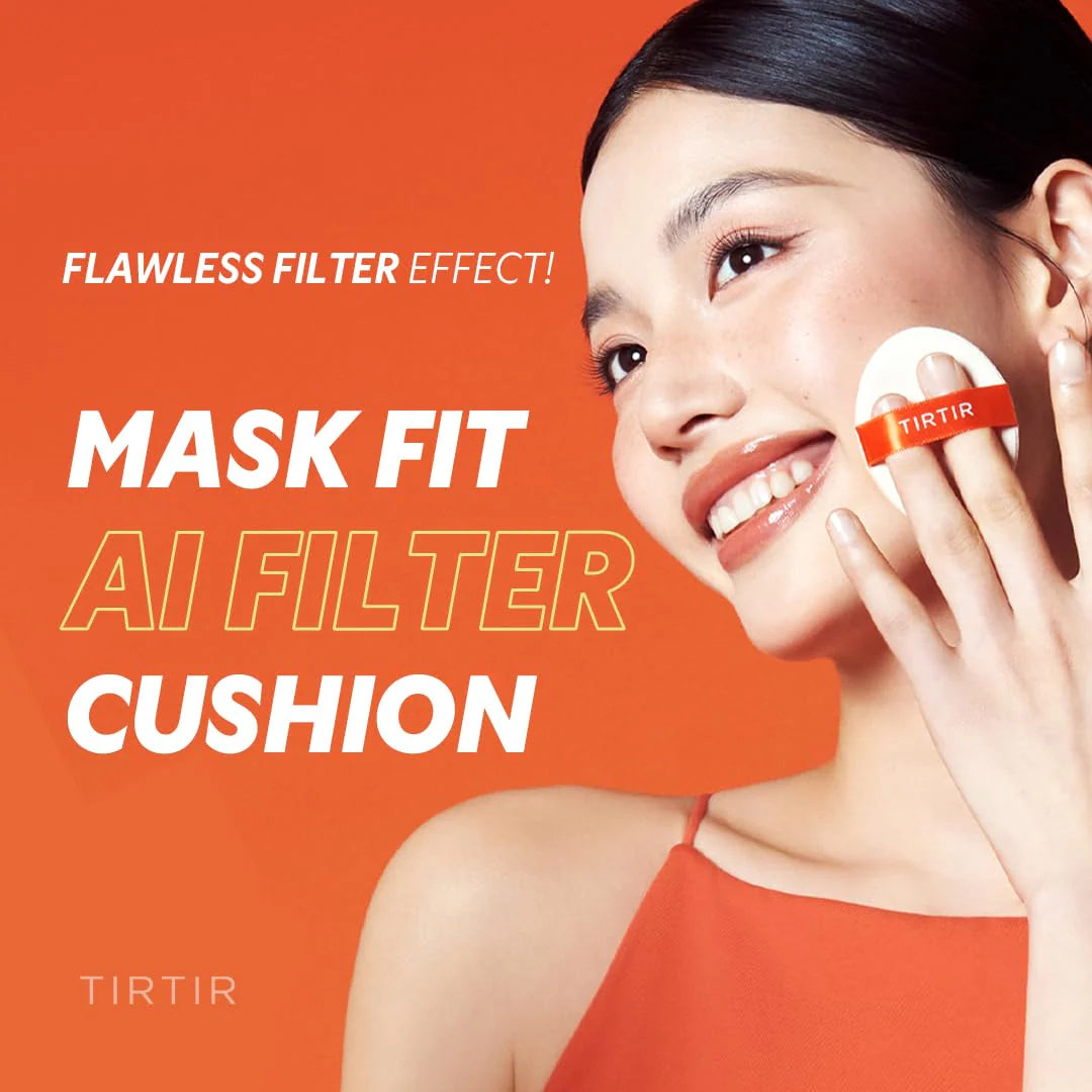 Tirtir Mask Fit Ai Filter Cushion Foundation Acabado semimate Hasta 72 h cobertura media