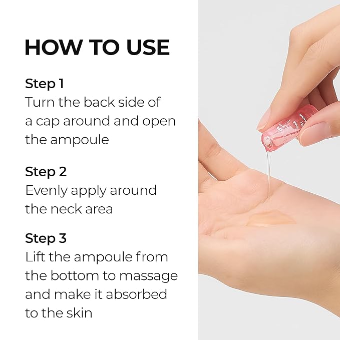 Dr.Melaxin Ampollas ECM de Barrera Necksphalt para Cuello Antienvejecimiento, Alisado y Arrugas para un Tono de Piel Parejo y Levantamiento del Cuello, 1.5ml*10ud