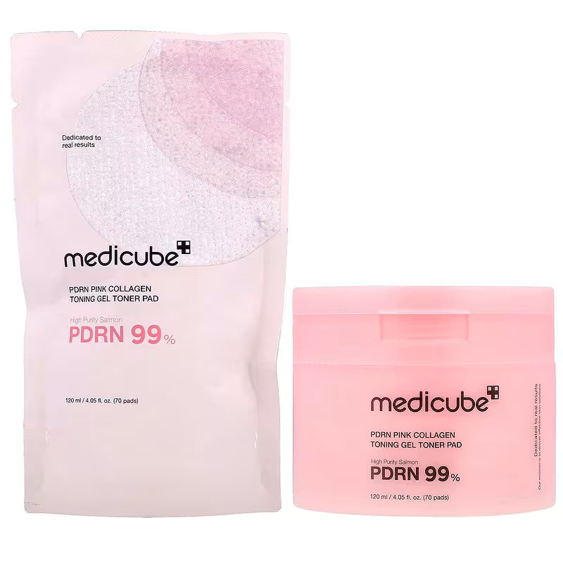 MEDICUBE PDRN Pink Collagen Toning Gel Toner Pad