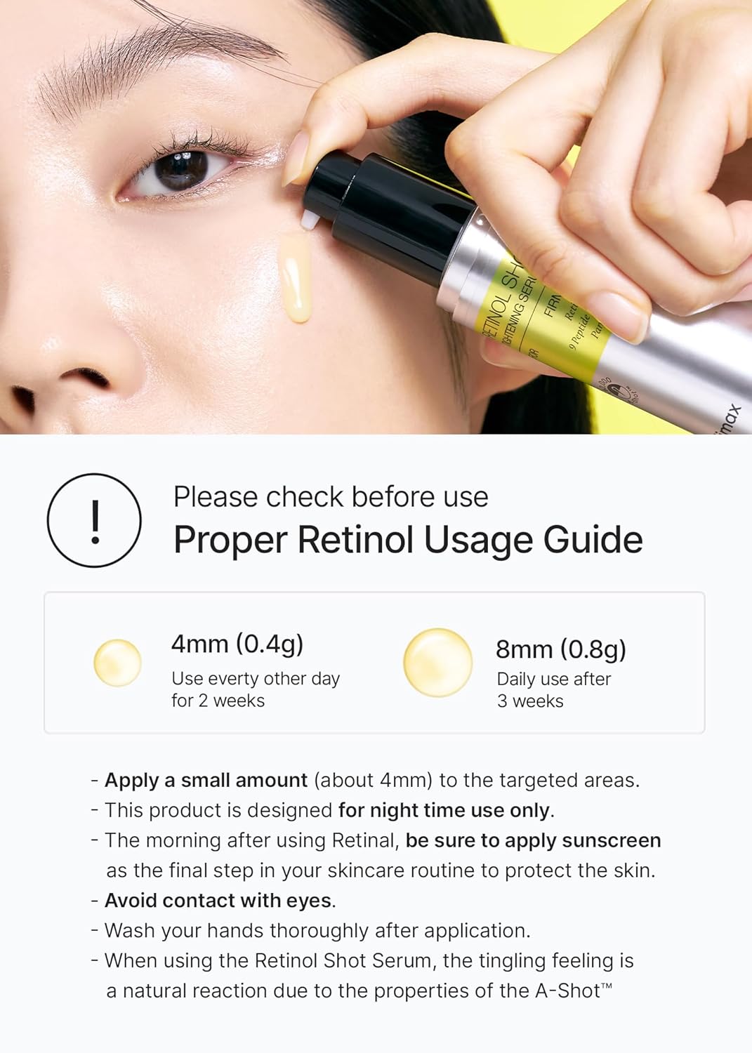 celimax The Vita A Retinol Shot Suero Tensor | con retinol puro de vitamina A, péptido, minimizador de poros, arrugas y líneas finas, piel más firme, antienvejecimiento, suavizado de la piel 30ml