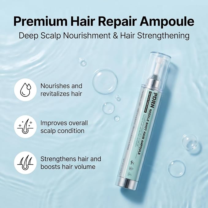 PDRN Reedle Shot - Ampolla para el cabello L100, PDRN Complejo cuero cabelludo apoyo para la salud del cuero cabelludo, uso doméstico para el volumen del cabello y apoyo al crecimiento, suero