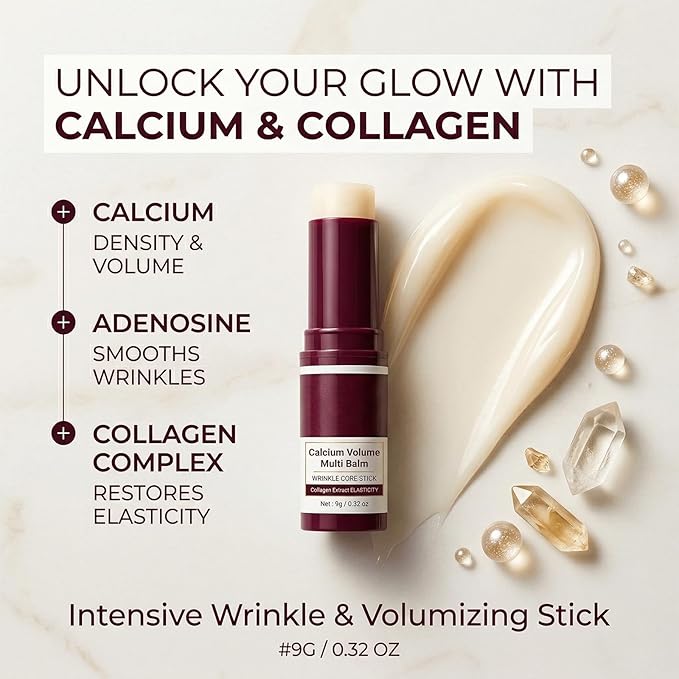Beauty Stick - Bálsamo de calcio de belleza, bálsamo múltiple de calcio, bálsamo hidratante de colágeno para cara, ojos y cuello, para todo tipo de piel (1 unidad)