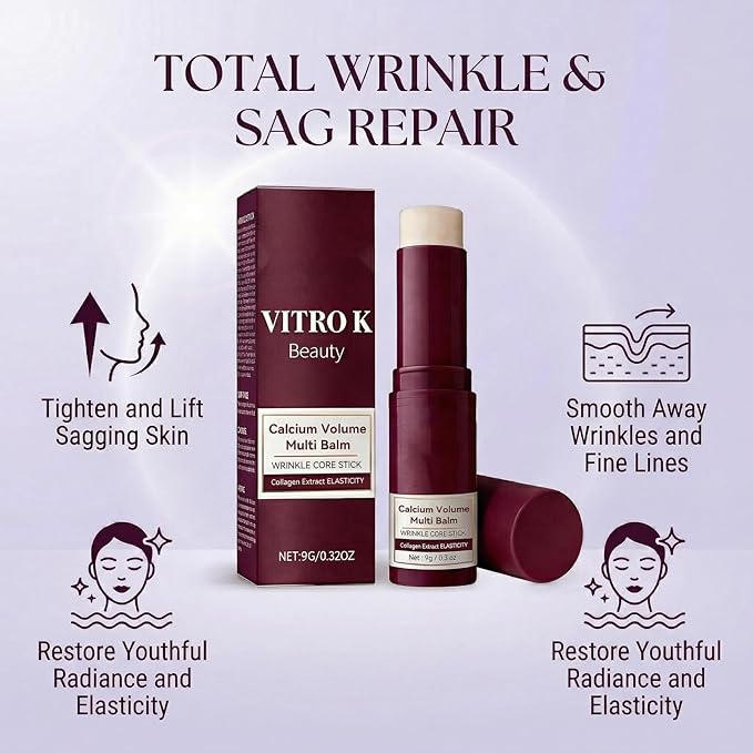 Beauty Stick - Bálsamo de calcio de belleza, bálsamo múltiple de calcio, bálsamo hidratante de colágeno para cara, ojos y cuello, para todo tipo de piel (1 unidad)